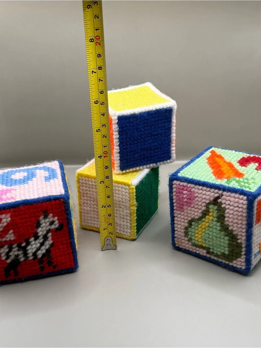 Needlepoint Children’s Block Toys Kids Room Decor Alphabet